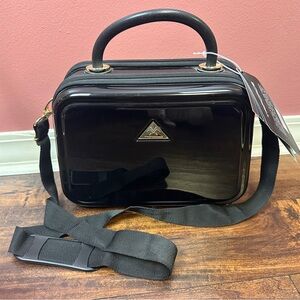 NWT Triforce Vizcaya Hard Shell Vanity Cosmetic Case Black Travel Bag Organizer
